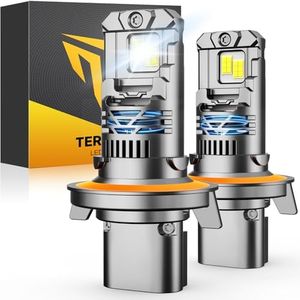 Termitor 7th-Gen H13/9008 LED Drivig Light Bulbs, 14X 90,000LM Ultra Brightness 9008 Fog bulb, 6500K Real 1:1 Min Size, IP68 with Cooling Fan Long Lifespan, 2 Pack