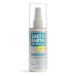 Salt of the Earth - Refillable Deodorant Spray - 100% Natural Origin Ingredients - Fragrance Free - Vegan - Smart Refillable Format - 100ml
