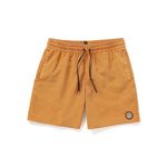 Volcom Men's Standard 17-inch Elastic Waist Surf Swim Trunks Board Shorts, Ginger Brown, Medium