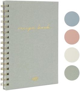 ZICOTO Aesthetic Blank Recipe Book with Linen Cover - The Perfect Recipe Notebook to Write in Your Own Recipes - Beautiful Blank Cookbook to Organize Your Recipes