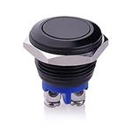 Ulincos® Momentary Push Button Switch U16A1 1NO SPST Black Metal Shell Suitable for 16mm Mounting Hole