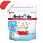 TruKid Bubble Podz Bubble Bath for Baby & Kids, Gentle Refreshing Bath Bomb for Sensitive Skin, pH Balance 7 for Eye Sensitivity, Natural Moisturizers and Ingredients, Strawberry (60 Podz)