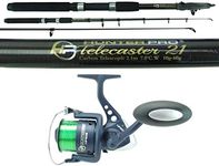 Telescopic 6ft 7ft Fishing Rod & Reel Carbon Travel Pike Bass spinning tele Rod