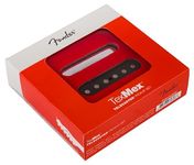 Fender Tex-Mex Tele Pickups, Set of Two Single-Coil Pickups, Overwound for Clear Bass and Crisp Highs, Alnico 5 Magnets, Rich, Vintage-style Fender Tone