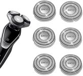 TGSBHIO 6 Pack SH50 Replacement Heads Double Blades Compatible with Replacement Phillips Norelco 5000 Replacement Electric Shaving Head Razor Blades