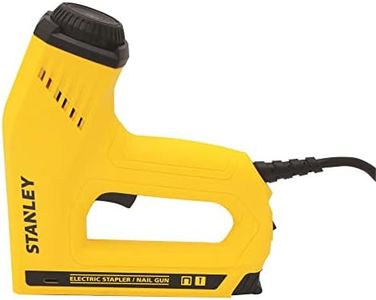 STANLEY 2in1 Heavy Duty Electric Stapler and Nail Gun, Compatible with 2 Types of Fastenings, Compact Nose to Fit Corners and Edges, Safety Switch for Easy Transportation and Storage, 0-TRE550