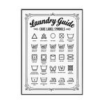 Maise & Rose Laundry Room Print | A4 Black and White Laundry Room Unframed Print | Washing Guide | Laundry Room Décor | Laundry Room Sign | Wall Art | PR27