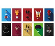 AD INFINITUM Wall Decor Marvel 300gsm Matte Paper Posters (9x13 Inch), Set of 10