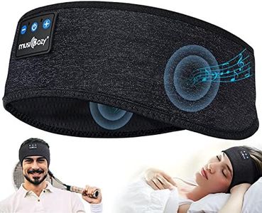 MUSICOZY Bluetooth 5.2 Headband Headphones, Wireless Sleep Mask with HD Stereo Speakers for Sports, Running, Yoga, and Relaxation – Ideal Gifts for Men, Women, and Teens