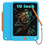 TEKFUN LCD Writing Tablet Kids Toys, 10 inch Colorful Doodle Drawing Board Drawing Tablet, Kids Travel Learning Toys Birthday & Easter Gifts for 3 4 5 6 7 8 Years Old Boys Girls (Blue)