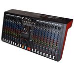 kh Professional 16 Channel Audio Mixer, 15 Mono & 1 Stereo Channel, Mixing Console and Two Aux Paths w/USB Audio Interface, BT Function, 16 DSP Effects, 7-Band EQ, For Studio, Stage (16 Channel)