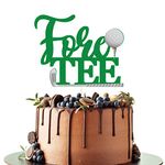 PYQWA Fore Tee Golf Cake Topper ,Green Sports Golf Ball Cake Decor - Golfer Birthday Cake Decor - Happy Retirement Party Decoration Supplies