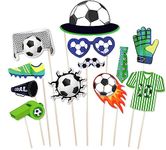 Partysanthe Football Photobooth Props Birthday Decoration Set of 10 Pieces Football football party theme decorations