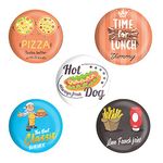 dhcrafts Fridge Magnet Multicolor Food Hot Dog, French Fry, Pizza, Burger Glossy Finish Design Pack of 5 (58 cm)