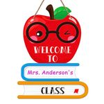 FLYAB Welcome Sign for Classroom Decorations 11.5" Welcome to Our Classroom Door Sign Welcome Back to School Door Hanger Wreath Sign for School Classroom Bulletin Board Decorations Teacher Supplies