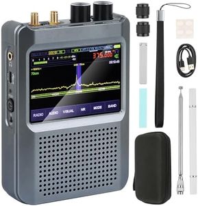 V2.4 Version Malahit DSP2 SDR Radio Receiver with 3.5 Inch Touch Screen,10kHz-380MHz 404MHz-2GHz AM SSB DSB CW NFM WFM RDS Digital Radio,Noise Reduction Portable Shortwave Radio with 5000mhA Battery