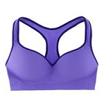 Undies.com Women's Low Impact Racerback Push Up Sports Bra, Purple, XL