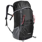 G4Free 40L Lightweight Foldable Hiking Backpack Travel Camping Trekking Daypack for Men Women (Black)