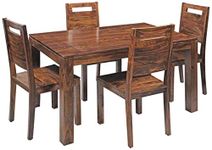 MP ENTERPRIESES Sheesham Wood Wooden Dining Table Set with 4 Chairs (Teak Finish)