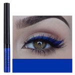 Coloured Eyeliner, Matte Liquid Eyeliner, Blue Eyeliner Long-Lasting Waterproof Liquid Eye Liner, Highly-Pigmented Colourful Eyeliner for Eye Makeup Tools, Black, White, Brown(Only Royalbue)