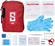 Surviveware 51 Pcs Comprehensive Premium Survival First Aid Kit - Medical Emergency Kit for Travel Camping Gear, Home Essentials & Outdoor Emergencies - HSA & FSA Eligible Survival Kit