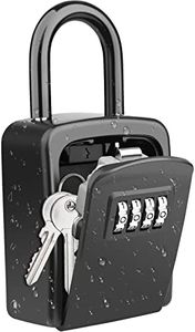 Key Safe, [Weatherproof] Diyife Portable Lock Box for Keys Outdoor with Removable Shackle, Hangable 4-digit Combination Key Lock Box for Home Office Garage School Airbnb, Free of Installation