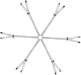 Eopocdor Bed Sheet Straps Adjustable,Metal Fasteners,6 Sides for Full,Queen,King Twin,Any Size Bed (White)