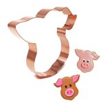 The Fussy Pup Pig Face Copper Cookie Cutter