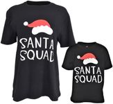 UB Boys Matching Family Christmas Shirts Santa Squad Short Sleeve (10, Claus)