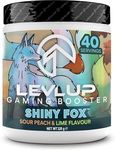 LevlUp Shiny Fox Gaming Booster, Energy, Focus and Concentration Drink Powder for Gamers with Taurine, Caffeine, L-Tyrosine and Vitamin B12, Peach and Lime Flavour, 320 g, 40 Servings