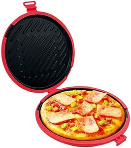 SIRUOO 9.5inch 5-in-1 Microwave Grill Pan,Grilled Cheese,Large Toastie Sandwich Maker,Pizza Crisper,Crispy Bacon& Toaster, Non-stick Griddle,Easy to Cook &Clean,Dishwasher Safe,School Dorm/Home/Office