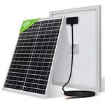 ECO-WORTHY Solar Panel 25W 12V Monocrystalline Waterproof Panel for Charging 12V Battery of RV Boat Trailer ATV Car or Powering 12V Light, Charing 12V Battery Pack and Other Off-Grid Applications