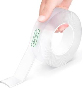 2 Roll Extra Strong Double Sided Tape Heavy Duty Removable 2X16.4FT, Clear Sticky Adhesive Nano Tape Tough Washable Waterproof Mounting Tape for Hanging Picture, Poster, Carpet, Photo Deco(0.8 in W)