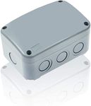Electrical Junction Box Waterproof,Nineleaf Outdoor IP66 Junction Box,9 Way 125x86x62mm,IP Rated PVC ABS Electric Enclosure Case,Outside Box,For CCTV Security Camera,Garage Cable Connection Box