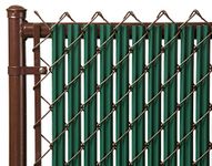 Made in America - Ridged Slats Slat Depot Single Wall Bottom Locking Privacy Slat for 3', 4', 5', 6', 7' and 8' Chain Link Fence (6ft, Green)