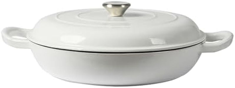 TOQUE Enameled Cast Iron Dutch Oven 3.5L Pot with Lid Kitchen Cookware Green, 3.7 Quart Camping Cooking Non-stick Slow Cooker Shallow Pan, Round Dutch Oven Pots for Bread Baking,Braise,Stew,Roast