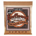 Ernie Ball Earthwood Medium Light Phosphor Bronze Acoustic Guitar Strings 3 Pack - 12-54 Gauge