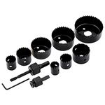 Rolson 58129 12 pc Holesaw Kit, Black