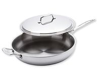 USA Pans Cookware 5-Ply Stainless Steel Gourmet Chef Skillet With Cover, 13 Inch