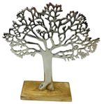 F&G Supplies Beautiful Polished Aluminium 'Tree of Life' Sculpture Decoration Jewellery Stand