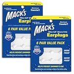 Mack's Pillow Soft Silicone Earplugs - 6 Pair (Pack of 2), Value Pack – The Original Moldable Silicone Putty Ear Plugs for Sleeping, Snoring, Swimming, Travel, Concerts and Studying White