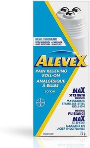 AleveX Topical Pain Relief Lotion - For Muscle And Joint Pain, Back Pain, And Arthritis Pain Relief, Contains Maximum Strength Cooling Menthol with Camphor, With Massaging Rollerball Applicator, 72g