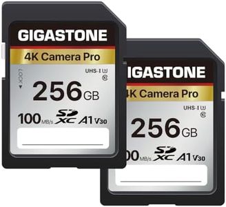 Gigastone 256GB 2-Pack SD Card V30 SDXC Memory Card High Speed 4K Ultra HD UHD Video Compatible with Canon Nikon Sony Pentax Kodak Olympus Panasonic Digital Camera, with 2 Mini Cases