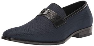 STACY ADAMS Men's Tazzi Slip on Loafer, Navy/Black, 7.5 UK