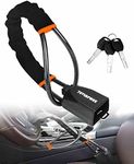 Tevlaphee Steering Wheel Lock Seat Belt Lock Universal Anti Theft Car Device Car Lock Car Theft Prevention with 3 Keys for Car Security Fit Most Vehicles Truck SUV Van(Black)