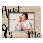 FONDCANYON Aunt Picture Frame - Auntie Picture Frame, Aunt Picture Frame from Niece Nephew, Mothers Day Gifts for Aunt Auntie, Aunt Gifts from Nephew Niece, Aunt and Me Photo Frame(5x7 Inch Photo)