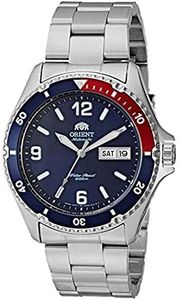 ORIENT Men's 'Mako II' Japanese Automatic Stainless Steel Diving Watch, Blue, Two-Tone Bezel (FAA02009D9)