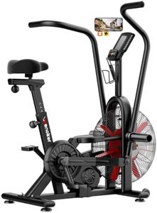 Wenoker Stationary Bike, Air Bike with Smart APP, ISCC PLUS Certified, Dual Action Handlebars Exercise Bike 350LBS Capacity for Home Gym HIIT Full Body Workout