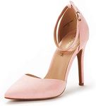 DREAM PAIRS Women's Oppointed-Lacey Pointed Toe Ankle Strap High Heel Stiletto Pumps Wedding Dress Shoes,Size 8.5,Pink,Oppointed_Lacey