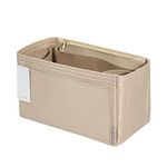 ZTUJO Purse Organizer Insert For Handbags, Silky Touching Bag Organizer Insert With Bottle Holder, Perfect for Speedy, Neverfull, Tote,ONTHEGO,Artsy,Handbag and More (Large, Silky Beige)